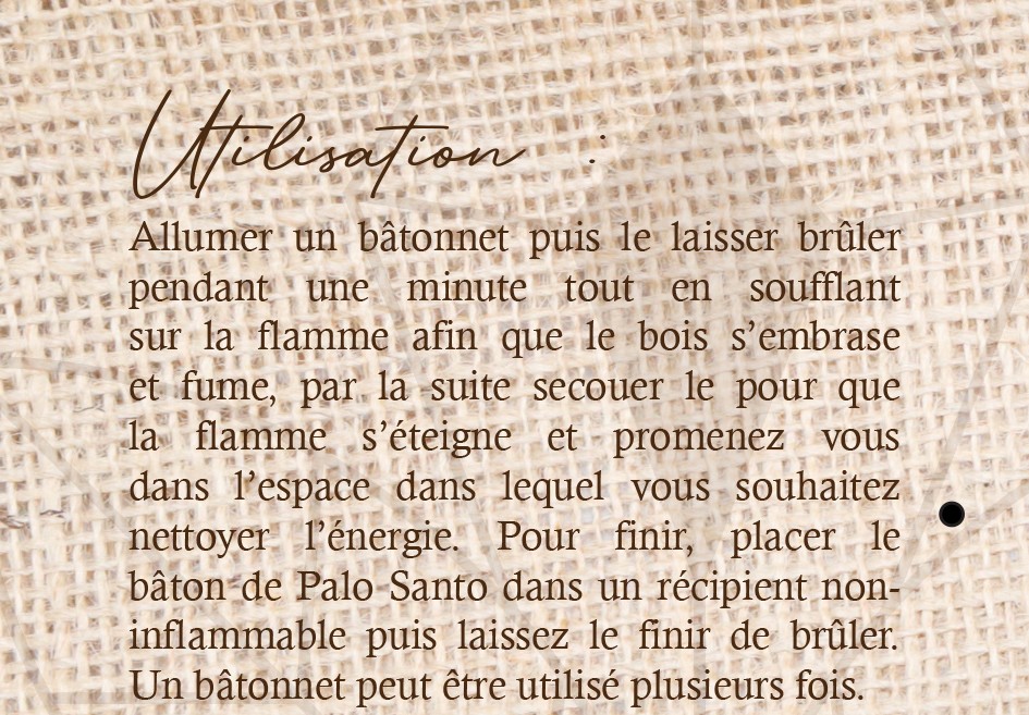 Bâtons PALO SANTO (fagot de 4 bâtons) – Image 2