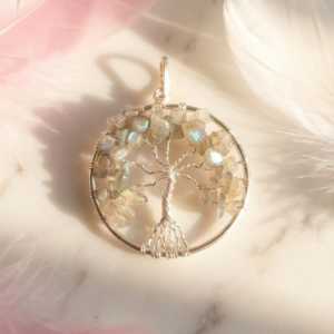 Pendentif Arbre de Vie en Pierres Naturelles* Labradorite