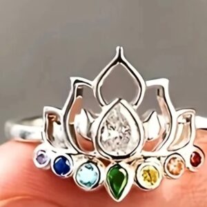 Bague 7 chakras Lotus
