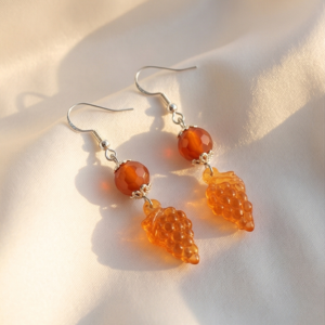 Boucles d'oreille Cornaline