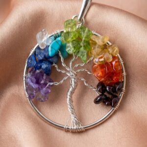 Pendentif Arbre de vie 7 chakras