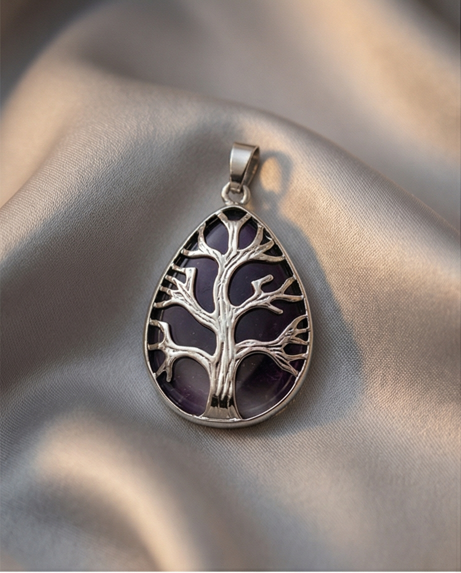 Pendentif Amethyste arbre de vie