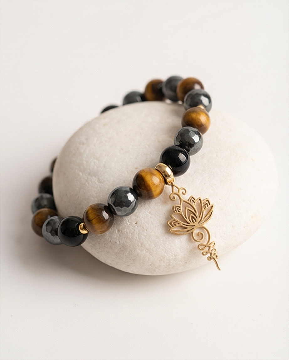 Bracelet triple protection Unalome