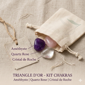 Pochon pierres roulées Triangle d'Or