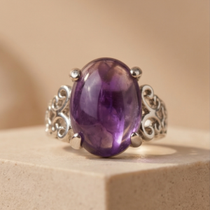 Bague amethyste naturelle 54