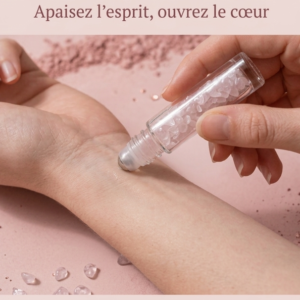Roll-on Quartz Rose aux pierres naturelles